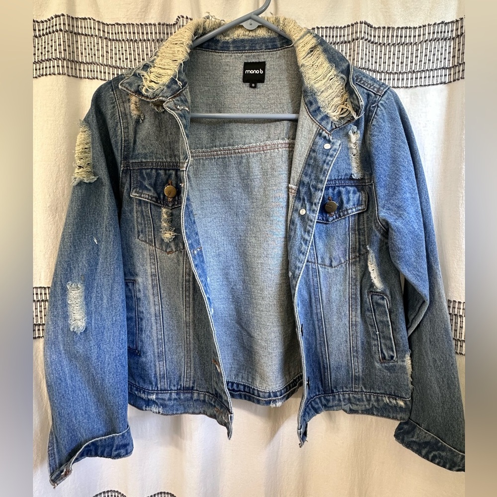 Mono B Vintage Wash Denim Jacket